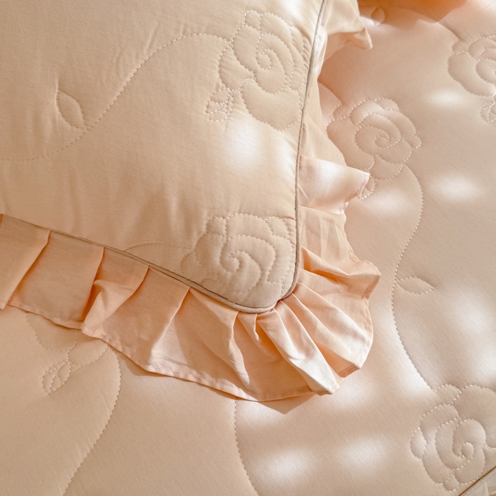 91家纺网 家纺一手货源 找家纺 （总）美达家纺 2025新款玫瑰系列全棉夹棉床裙