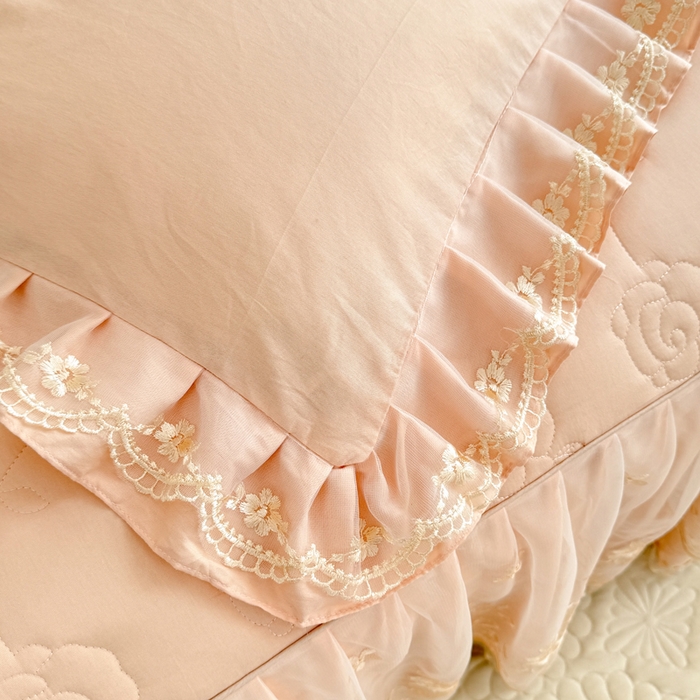 91家纺网 家纺一手货源 找家纺 （总）美达家纺 2025新款玫瑰系列全棉夹棉床裙