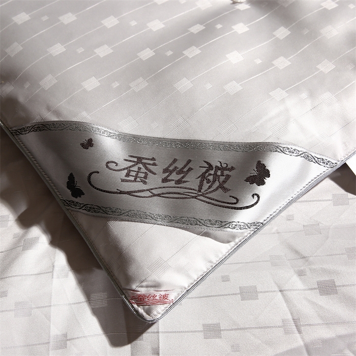 91家纺网 家纺一手货源 找家纺 前程家纺 2025新款彩丝小方格被冬被被子被芯春秋被棉被夏被空调被 彩丝小方格-银灰色