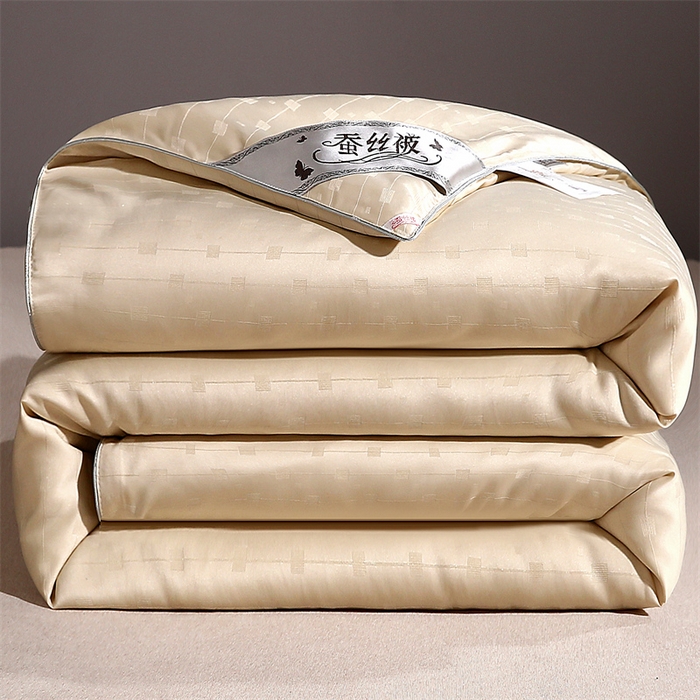 91家纺网 家纺一手货源 找家纺 前程家纺 2025新款彩丝小方格被冬被被子被芯春秋被棉被夏被空调被 彩丝小方格-香槟金