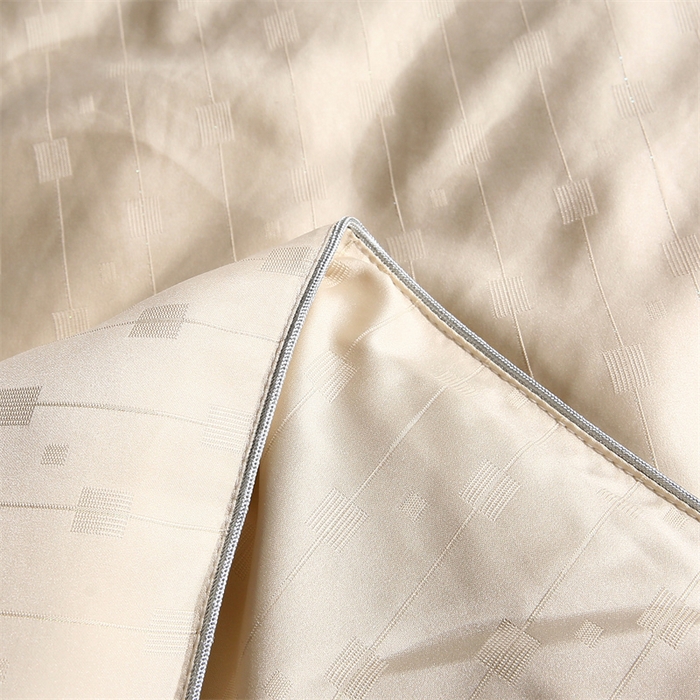 91家纺网 家纺一手货源 找家纺 前程家纺 2025新款彩丝小方格被冬被被子被芯春秋被棉被夏被空调被 彩丝小方格-香槟金