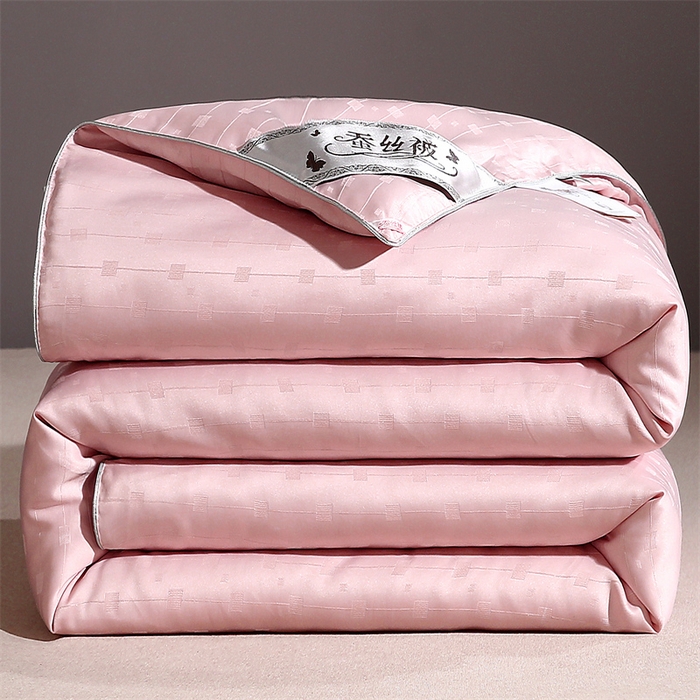 91家纺网 家纺一手货源 找家纺 前程家纺 2025新款彩丝小方格被冬被被子被芯春秋被棉被夏被空调被 彩丝小方格-浅豆沙