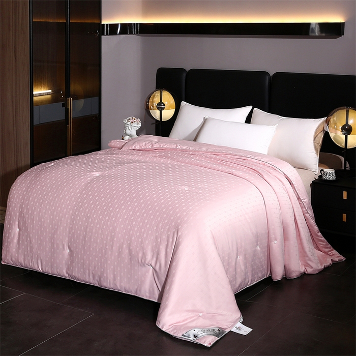 91家纺网 家纺一手货源 找家纺 前程家纺 2025新款彩丝小方格被冬被被子被芯春秋被棉被夏被空调被 彩丝小方格-浅豆沙