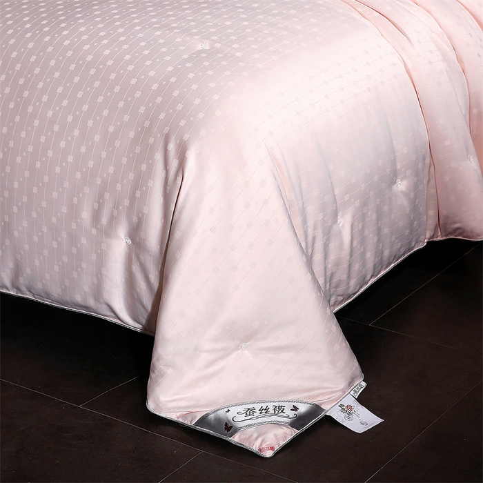 91家纺网 家纺一手货源 找家纺 前程家纺 2025新款彩丝小方格被冬被被子被芯春秋被棉被夏被空调被 彩丝小方格-浅玉色