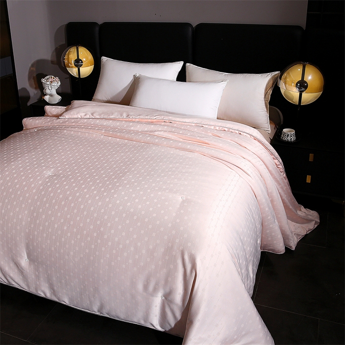 91家纺网 家纺一手货源 找家纺 前程家纺 2025新款彩丝小方格被冬被被子被芯春秋被棉被夏被空调被 彩丝小方格-浅玉色