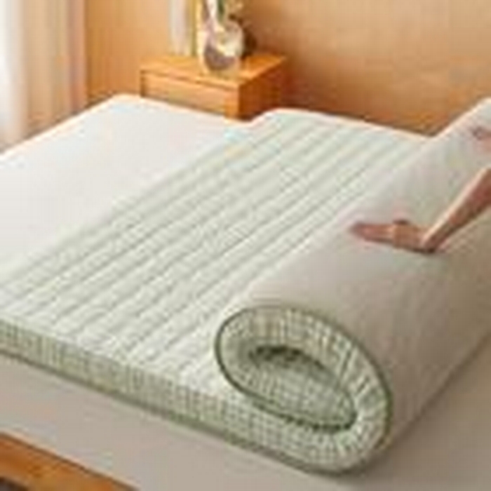 91家纺网 家纺一手货源 找家纺 喜她床垫 2025新款棉花抗压床垫垫子 绿小格-8cm
