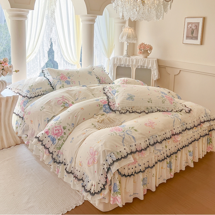 91家纺网 家纺一手货源 找家纺 网红馆（ck家纺） 2025新款全棉印花单床盖系列 陌上花开