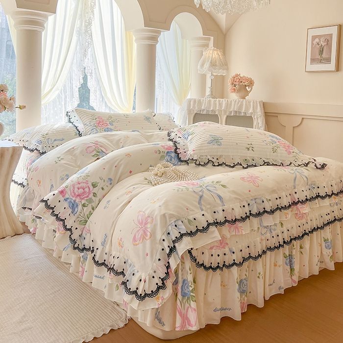 91家纺网 家纺一手货源 找家纺 网红馆（ck家纺） 2025新款全棉印花单床盖系列 陌上花开