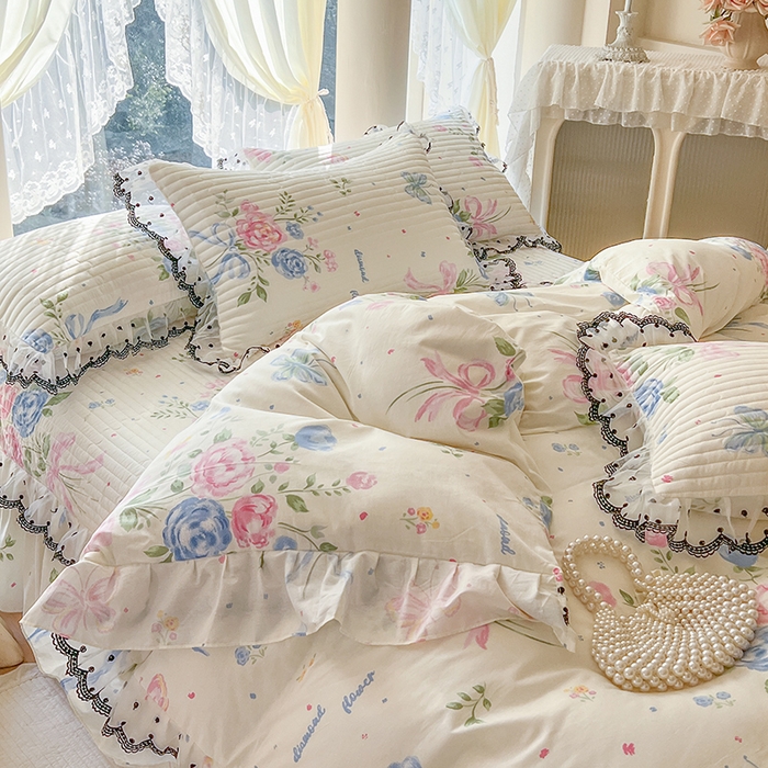 91家纺网 家纺一手货源 找家纺 网红馆（ck家纺） 2025新款全棉印花单床盖系列 陌上花开