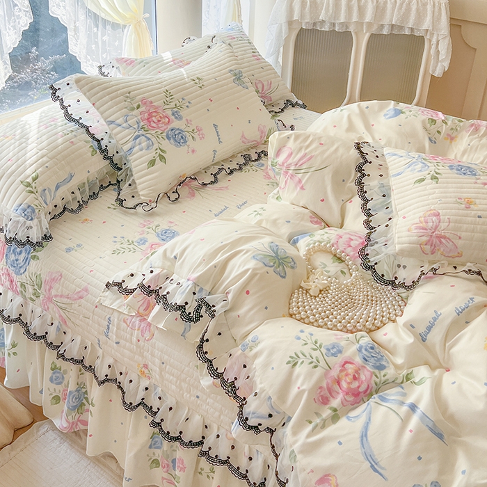 91家纺网 家纺一手货源 找家纺 网红馆（ck家纺） 2025新款全棉印花单床盖系列 陌上花开