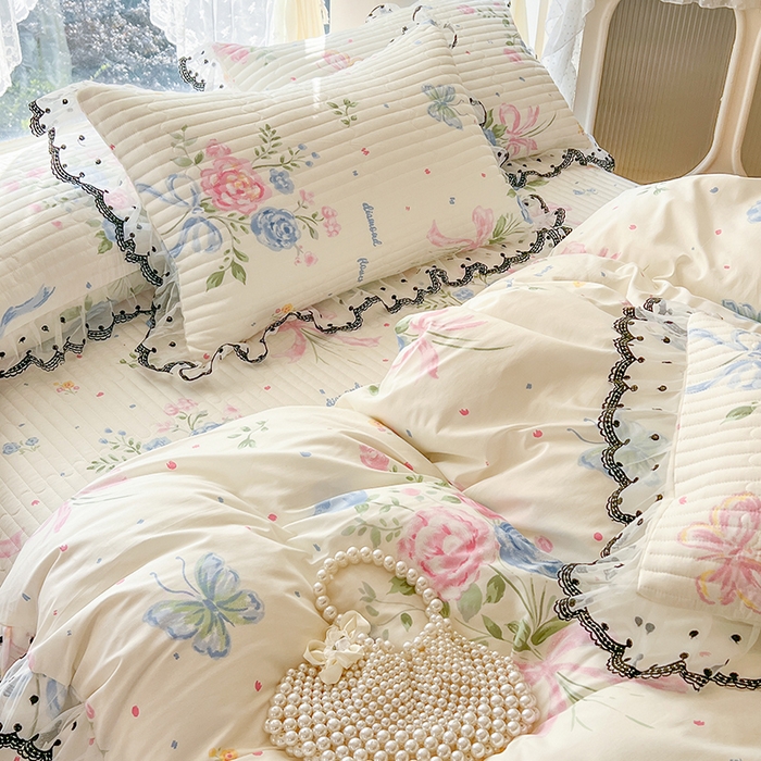 91家纺网 家纺一手货源 找家纺 网红馆（ck家纺） 2025新款全棉印花单床盖系列 陌上花开