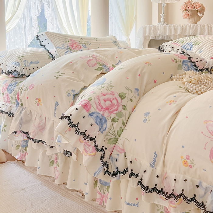 91家纺网 家纺一手货源 找家纺 （总）网红馆（ck家纺） 2025新款全棉印花床盖四件套