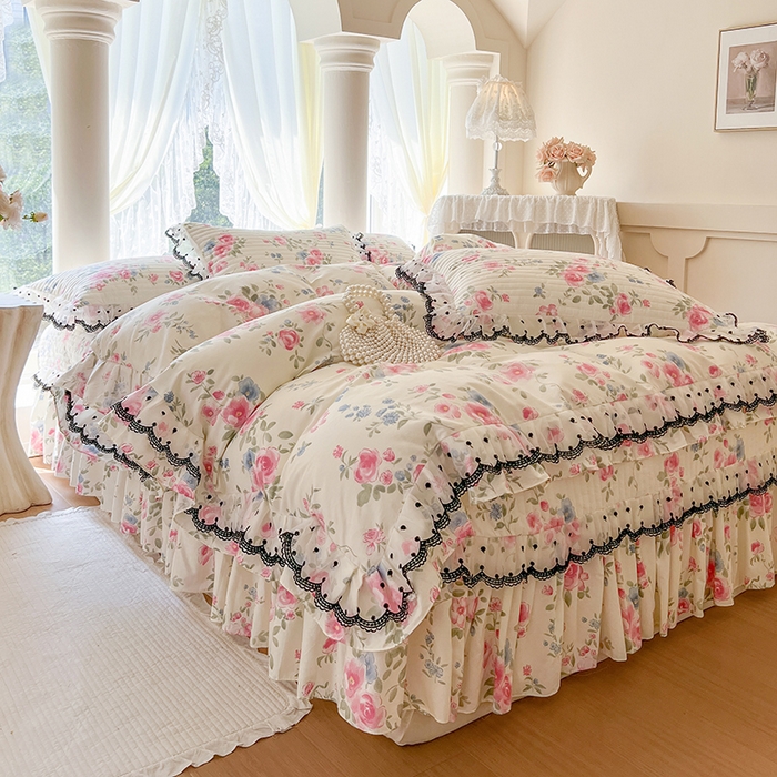 91家纺网 家纺一手货源 找家纺 网红馆（ck家纺） 2025新款全棉印花床盖四件套 春湔