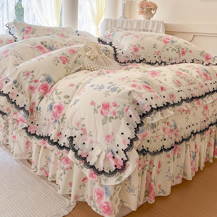 91家纺网 家纺一手货源 找家纺 网红馆（ck家纺） 2025新款全棉印花床盖四件套 春湔