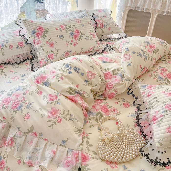 91家纺网 家纺一手货源 找家纺 网红馆（ck家纺） 2025新款全棉印花床盖四件套 春湔