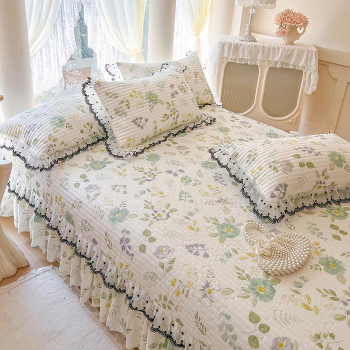 91家纺网 家纺一手货源 找家纺 网红馆（ck家纺） 2025新款全棉印花床盖四件套 花韵花香