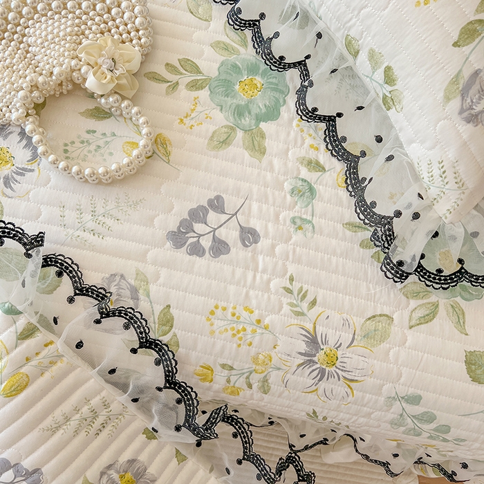 91家纺网 家纺一手货源 找家纺 网红馆（ck家纺） 2025新款全棉印花床盖四件套 花韵花香