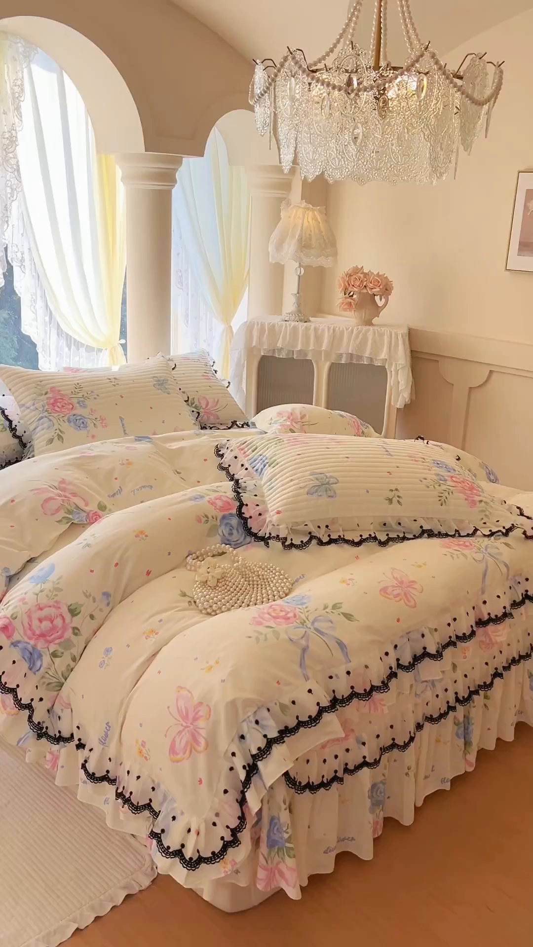 91家纺网 家纺一手货源 找家纺 网红馆（ck家纺） 2025新款全棉印花床盖四件套 陌上花开