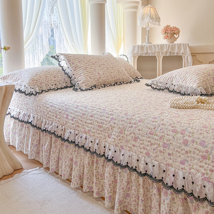 91家纺网 家纺一手货源 找家纺 网红馆（ck家纺） 2025新款全棉印花床盖四件套 青葱岁月