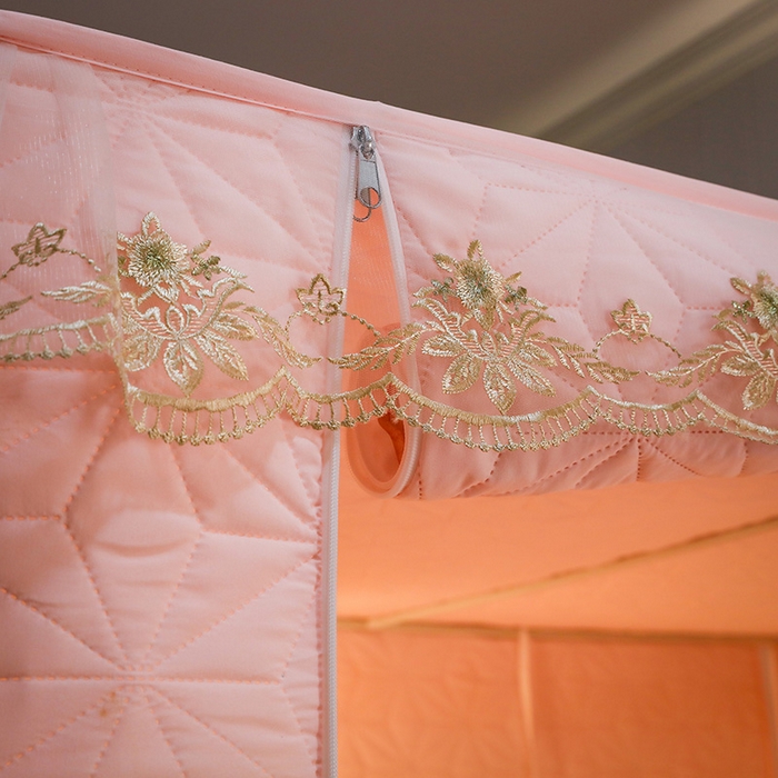 91家纺网 家纺一手货源 找家纺 （总）窝里暖 2025新款冬季保暖夹棉遮光床帘蚊帐（五块夹棉）