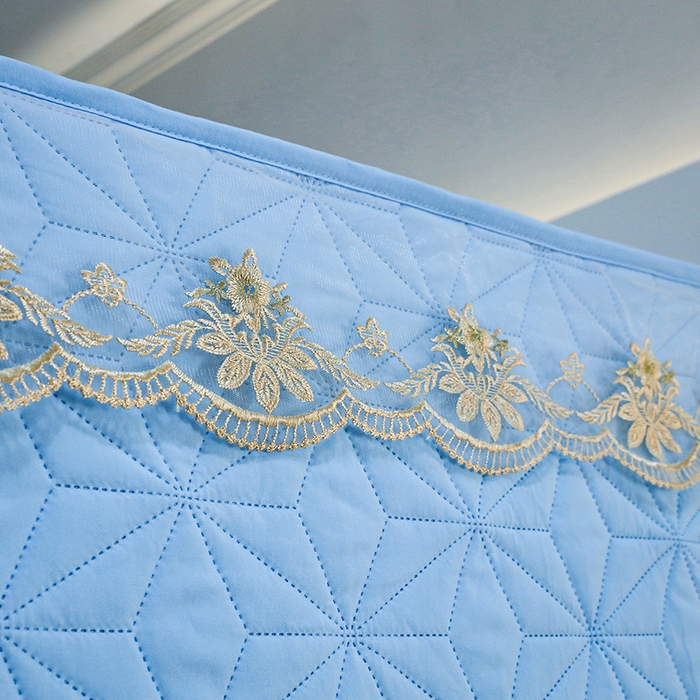 91家纺网 家纺一手货源 找家纺 窝里暖 2025新款冬季保暖夹棉遮光帘蚊帐（五块夹棉） 蓝色