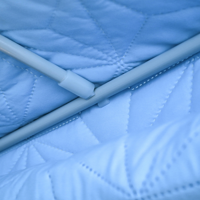 91家纺网 家纺一手货源 找家纺 窝里暖 2025新款冬季保暖夹棉遮光帘蚊帐（五块夹棉） 蓝色