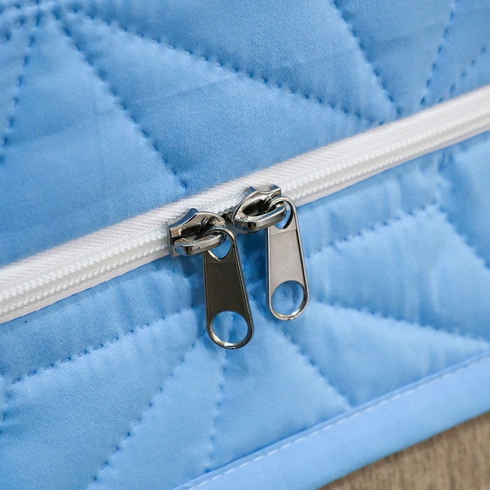 91家纺网 家纺一手货源 找家纺 窝里暖 2025新款冬季保暖夹棉遮光帘蚊帐（五块夹棉） 蓝色