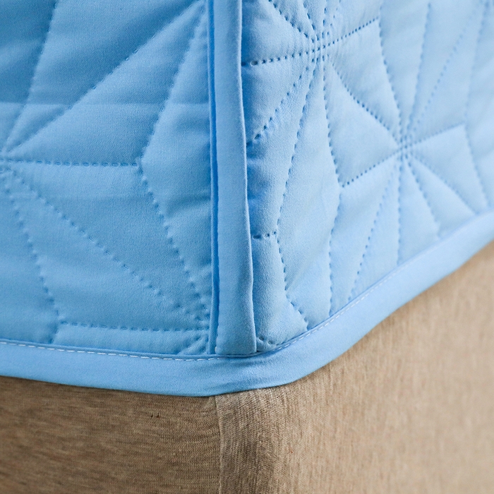 91家纺网 家纺一手货源 找家纺 窝里暖 2025新款冬季保暖夹棉遮光帘蚊帐（五块夹棉） 蓝色