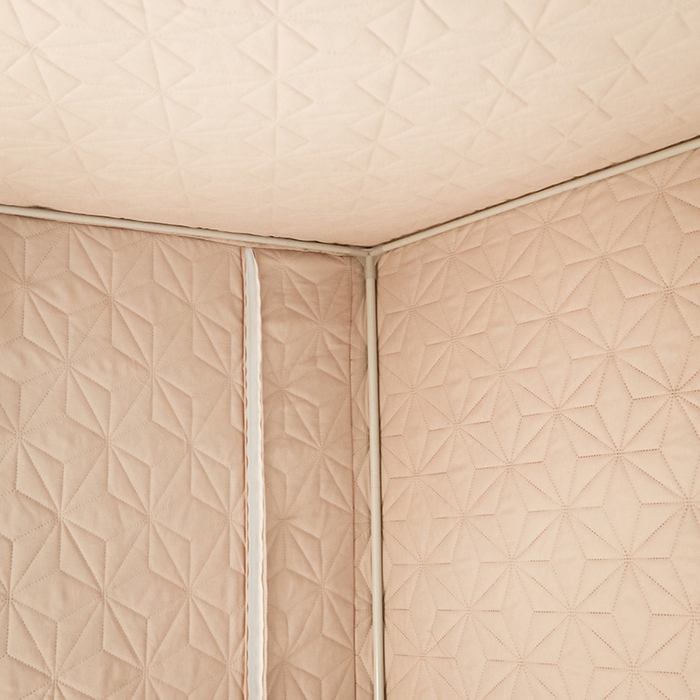 91家纺网 家纺一手货源 找家纺 窝里暖 2025新款冬季保暖夹棉遮光帘蚊帐（五块夹棉） 米白