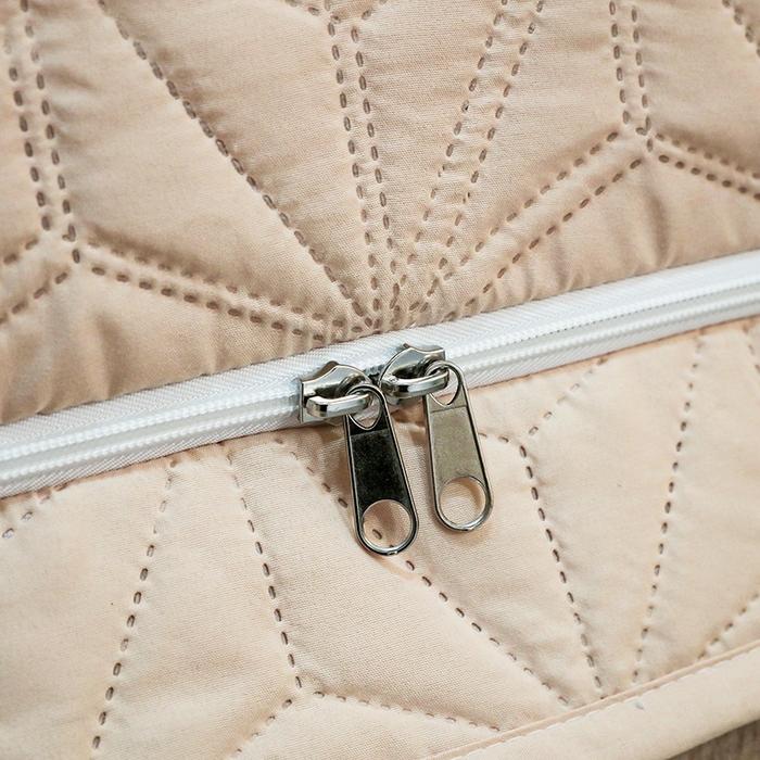 91家纺网 家纺一手货源 找家纺 窝里暖 2025新款冬季保暖夹棉遮光帘蚊帐（五块夹棉） 米白