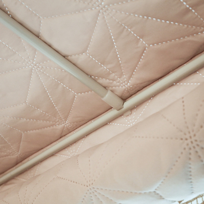 91家纺网 家纺一手货源 找家纺 窝里暖 2025新款冬季保暖夹棉遮光帘蚊帐（五块夹棉） 米白