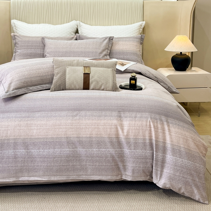 91家纺网 家纺一手货源 找家纺 凌鼎 2025新款喷气加厚磨毛四件套系列1 伦敦假日咖