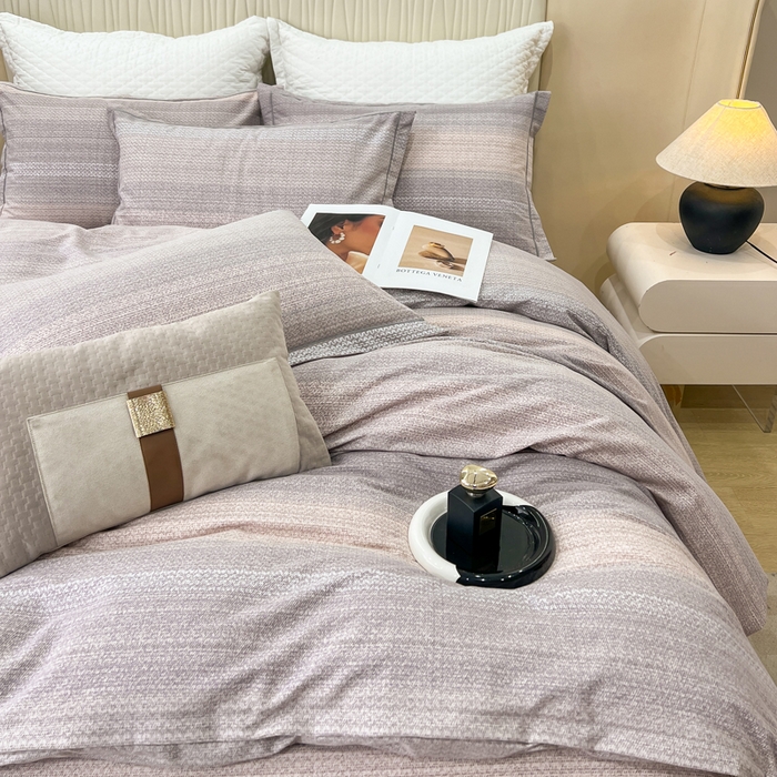 91家纺网 家纺一手货源 找家纺 凌鼎 2025新款喷气加厚磨毛四件套系列1 伦敦假日咖