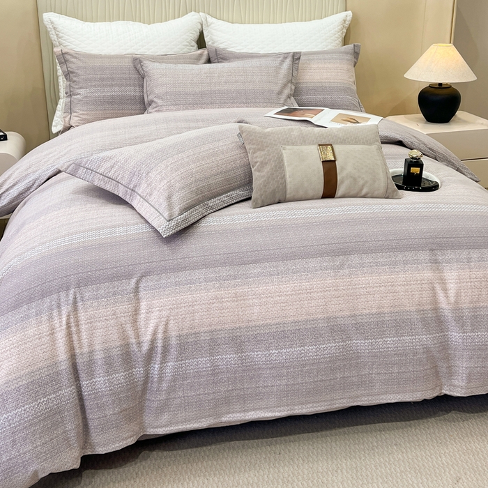 91家纺网 家纺一手货源 找家纺 凌鼎 2025新款喷气加厚磨毛四件套系列1 伦敦假日咖