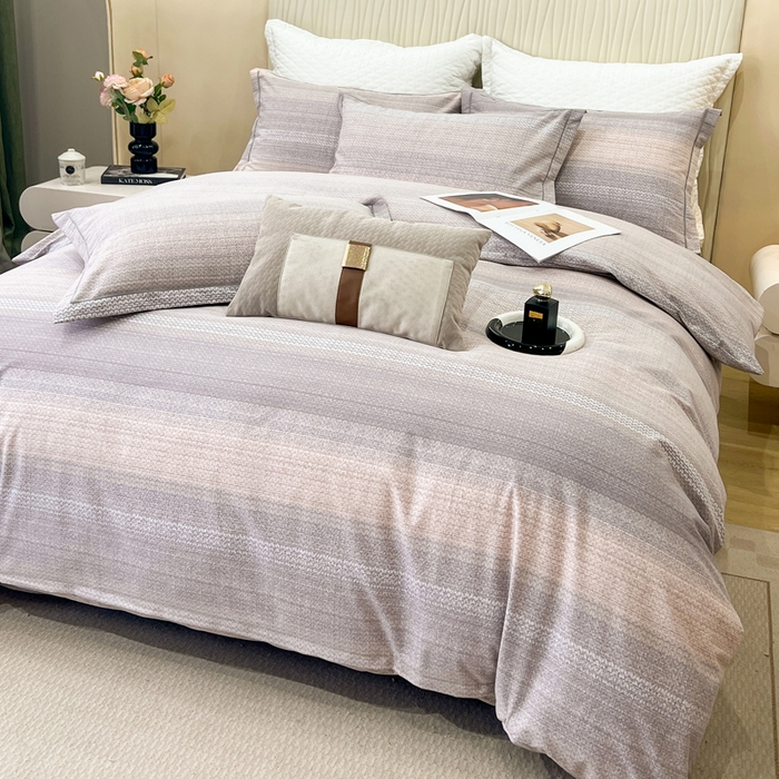 91家纺网 家纺一手货源 找家纺 凌鼎 2025新款喷气加厚磨毛四件套系列1 伦敦假日咖