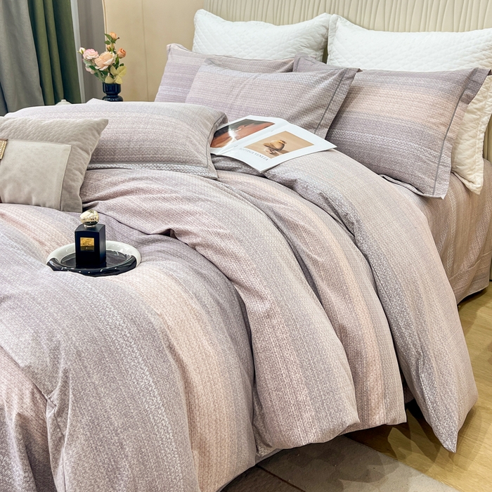 91家纺网 家纺一手货源 找家纺 凌鼎 2025新款喷气加厚磨毛四件套系列1 伦敦假日咖