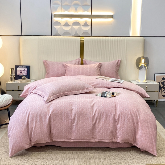 91家纺网 家纺一手货源 找家纺 凌鼎 2025新款喷气加厚磨毛四件套系列1 玛雅粉