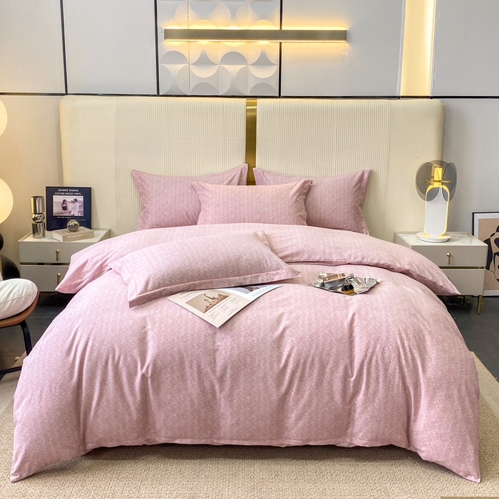 91家纺网 家纺一手货源 找家纺 凌鼎 2025新款喷气加厚磨毛四件套系列1 玛雅粉