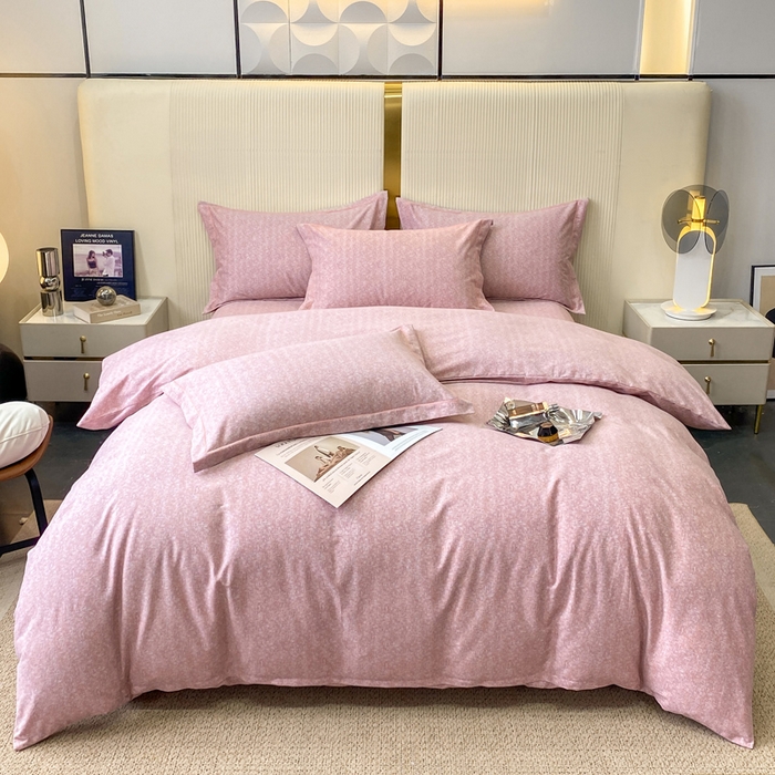 91家纺网 家纺一手货源 找家纺 凌鼎 2025新款喷气加厚磨毛四件套系列1 玛雅粉