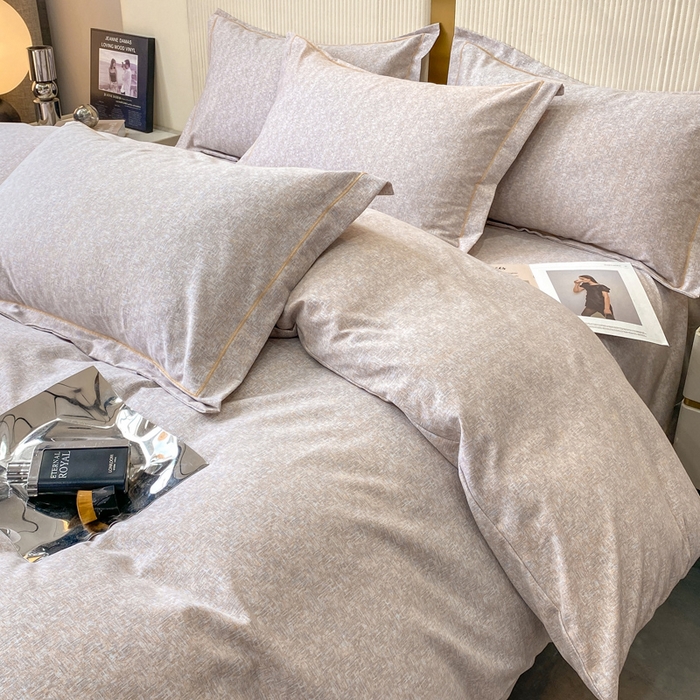 91家纺网 家纺一手货源 找家纺 凌鼎 2025新款喷气加厚磨毛四件套系列1 玛雅咖