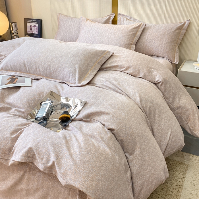 91家纺网 家纺一手货源 找家纺 凌鼎 2025新款喷气加厚磨毛四件套系列1 玛雅咖