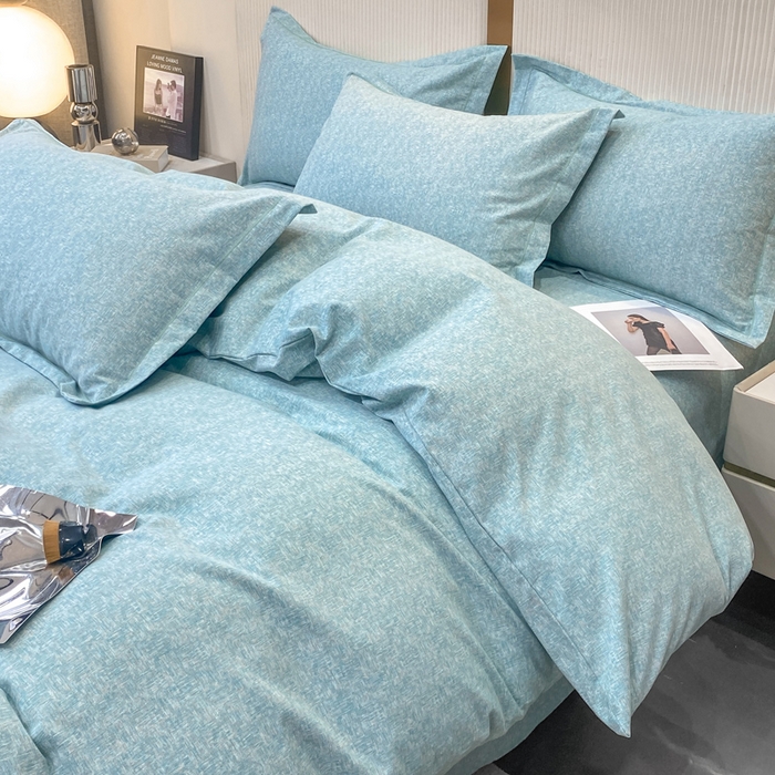 91家纺网 家纺一手货源 找家纺 凌鼎 2025新款喷气加厚磨毛四件套系列1 玛雅绿