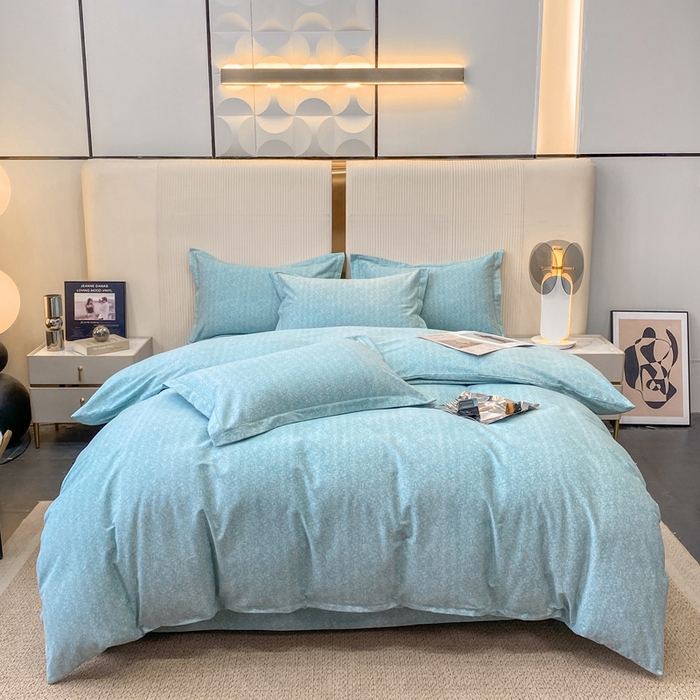 91家纺网 家纺一手货源 找家纺 凌鼎 2025新款喷气加厚磨毛四件套系列1 玛雅绿