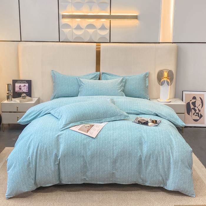 91家纺网 家纺一手货源 找家纺 凌鼎 2025新款喷气加厚磨毛四件套系列1 玛雅绿