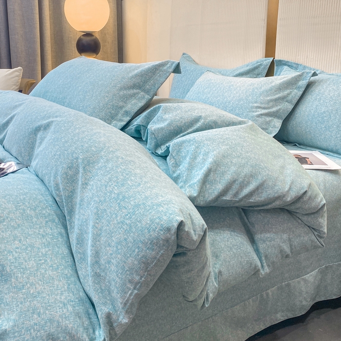 91家纺网 家纺一手货源 找家纺 凌鼎 2025新款喷气加厚磨毛四件套系列1 玛雅绿