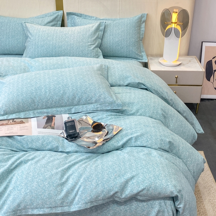 91家纺网 家纺一手货源 找家纺 凌鼎 2025新款喷气加厚磨毛四件套系列1 玛雅绿