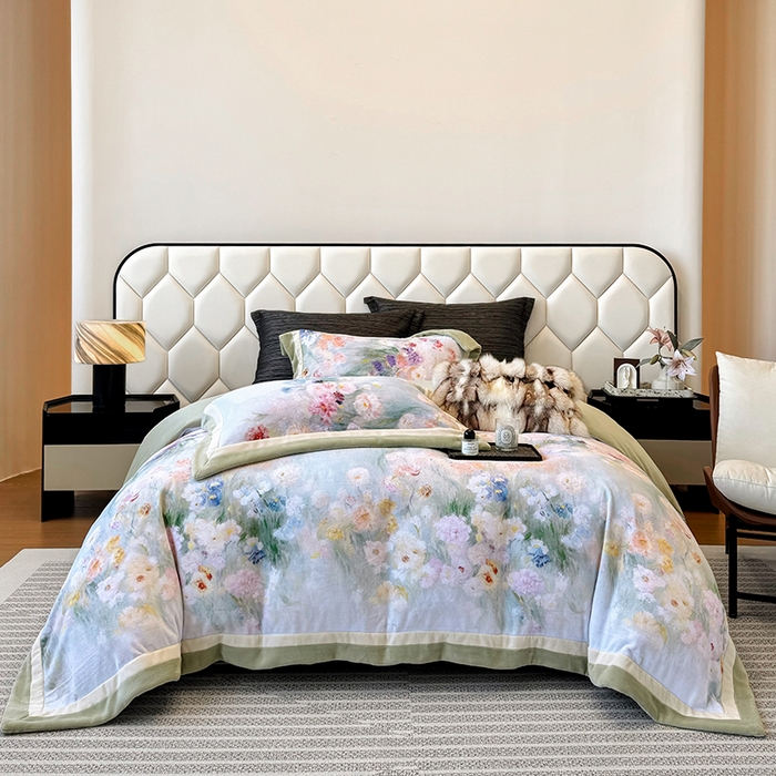 （总）若未家居 LOVEWE HOUSE 2025新款250克全消光数码印花牛奶绒双拼角四件套