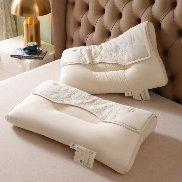 91家纺网 家纺一手货源 找家纺 （总）云熙枕业 2025新款棉麻丝滑绵柔舒适羽丝保健枕 枕头枕芯