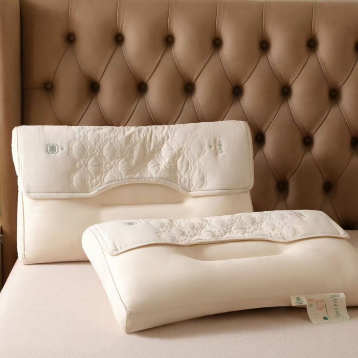 91家纺网 家纺一手货源 找家纺 （总）云熙枕业 2025新款棉麻丝滑绵柔舒适羽丝保健枕 枕头枕芯