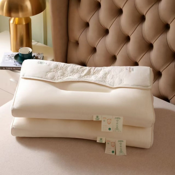 91家纺网 家纺一手货源 找家纺 （总）云熙枕业 2025新款棉麻丝滑绵柔舒适羽丝保健枕 枕头枕芯